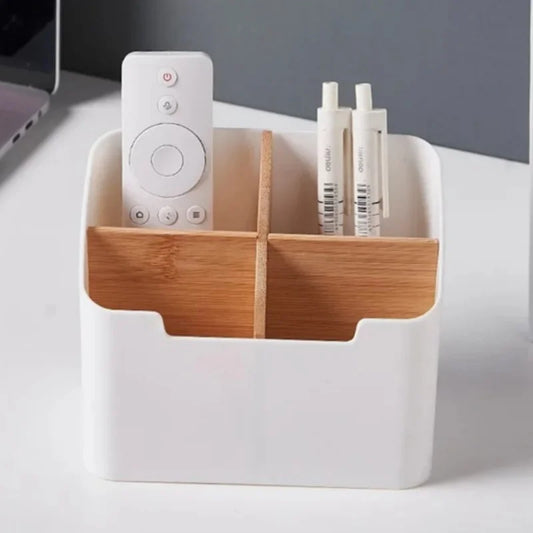  Bamboo Compartment Storage Organizer