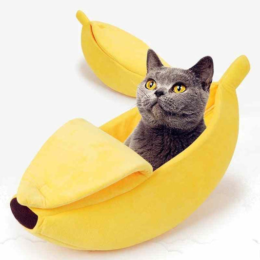 funny banana dogcat bed house