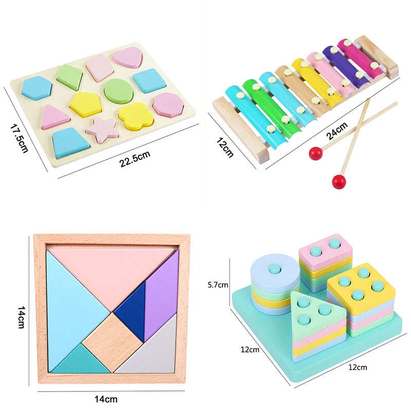 Hot Montessori Wooden Blocks