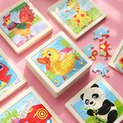  Kids Wooden Animal Puzzle