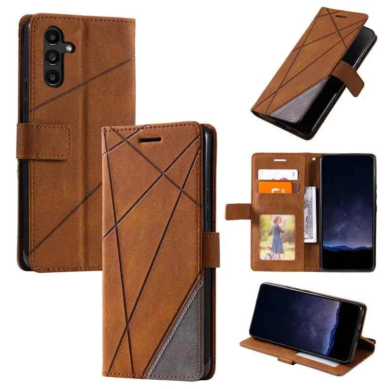 Leather Wallet Case for Samsung