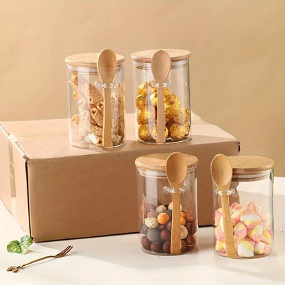 Glass Storage Jar Set