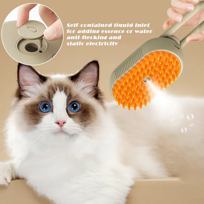 Pet Steam Brush Grooming