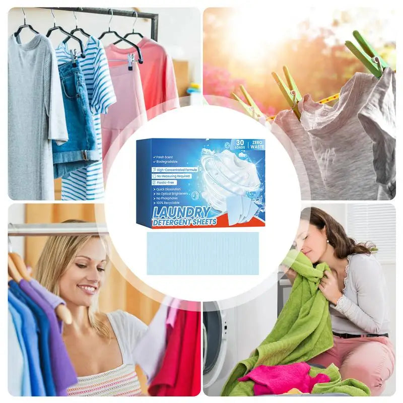 Eco-Friendly Laundry Detergent Sheets