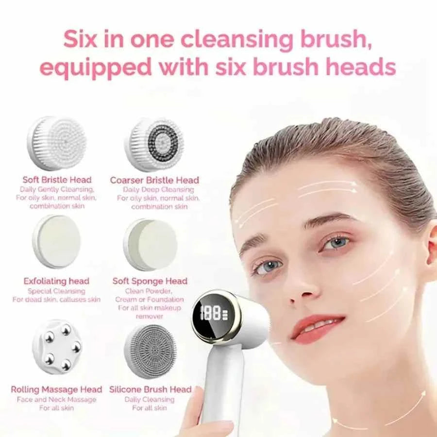 6-in-1 Ultrasonic Facial Brush