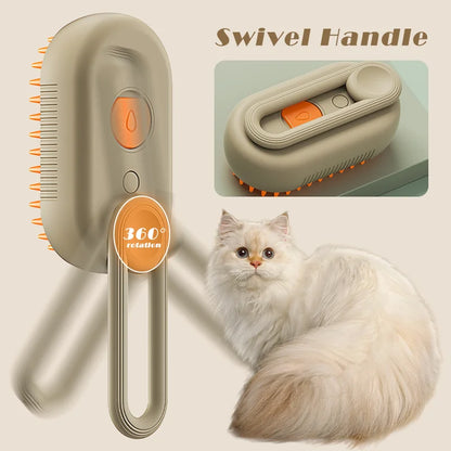 Pet Steam Brush Grooming