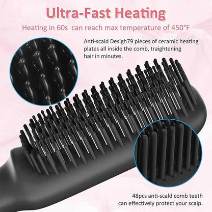 Electric Hair Straightener Comb