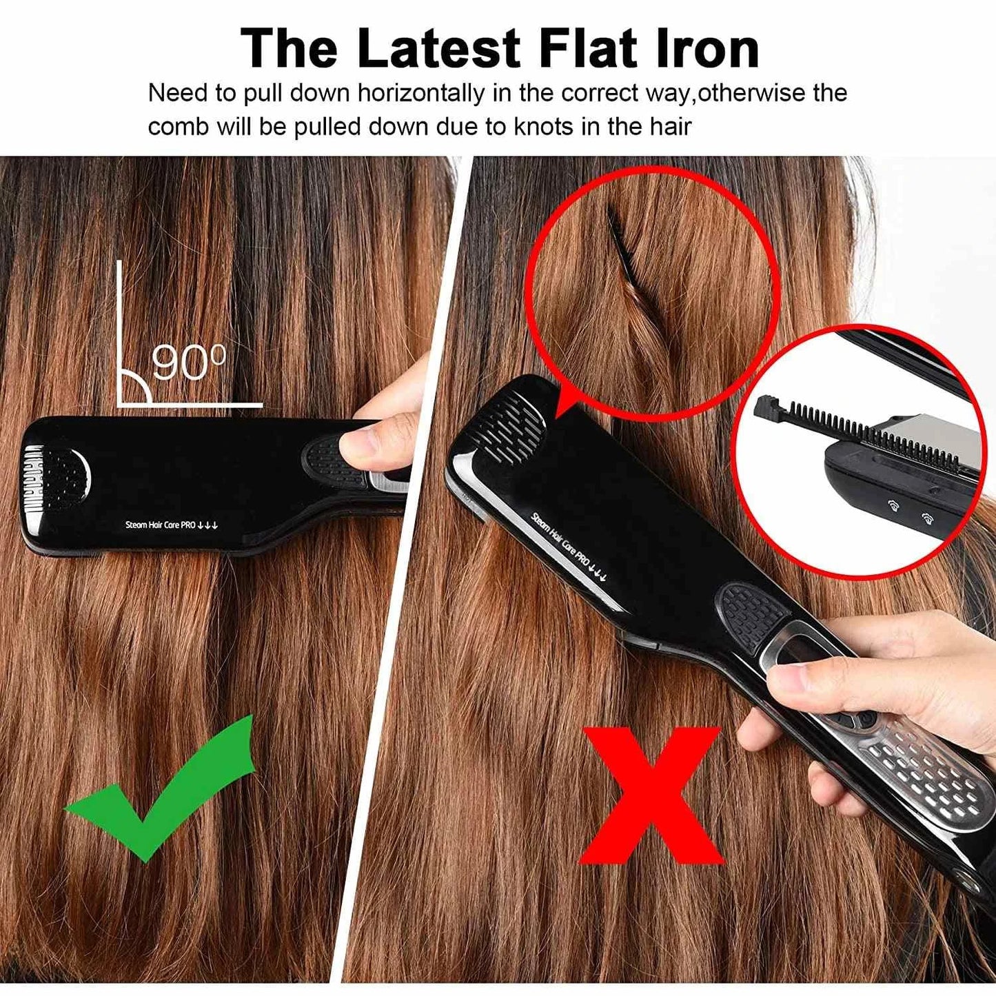 Ceramic Steam Hair Straightener