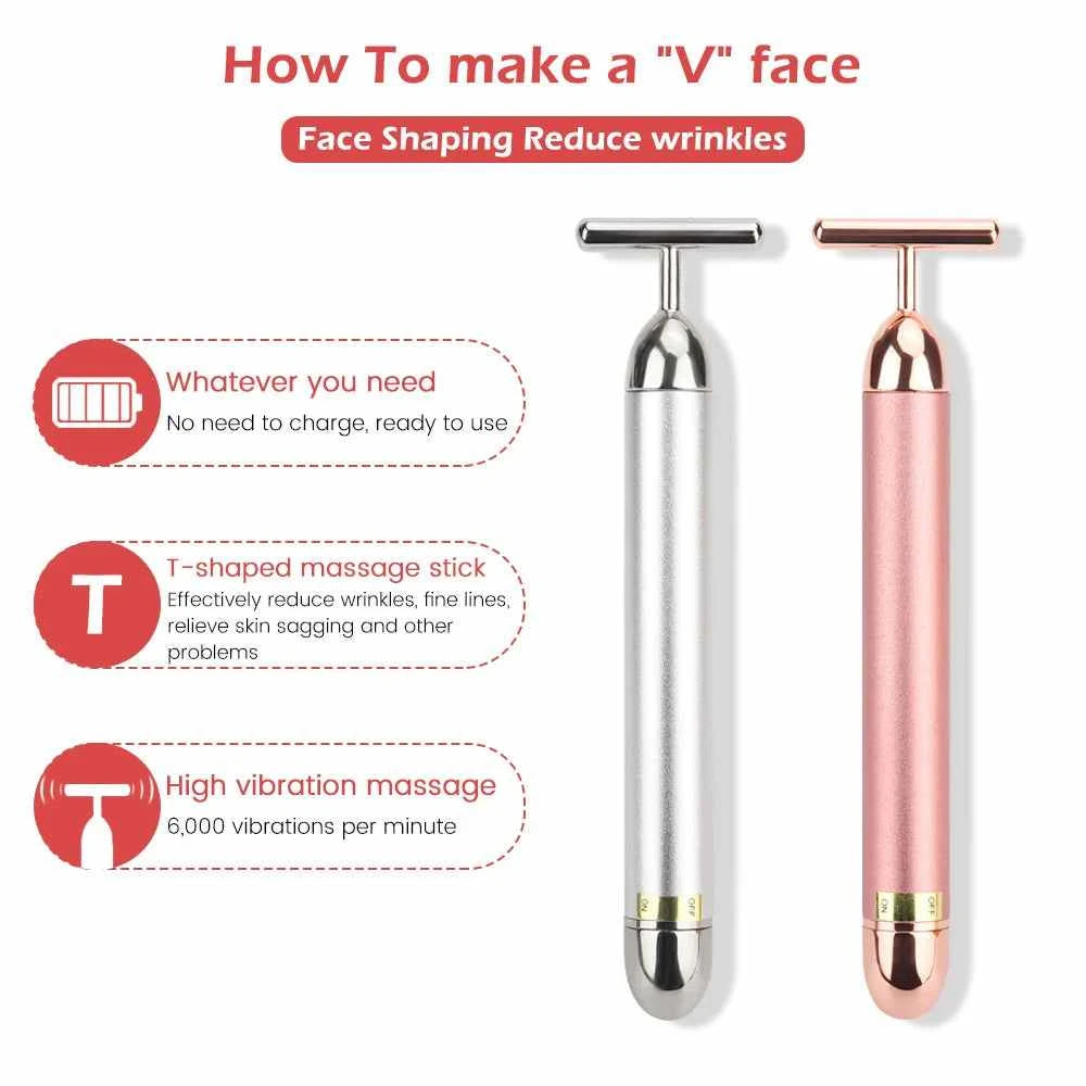 Gold Vibrating Face Massager