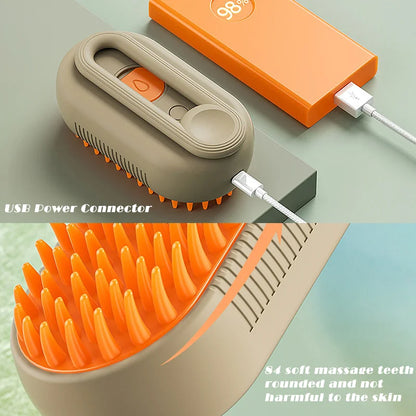 Pet Steam Brush Grooming