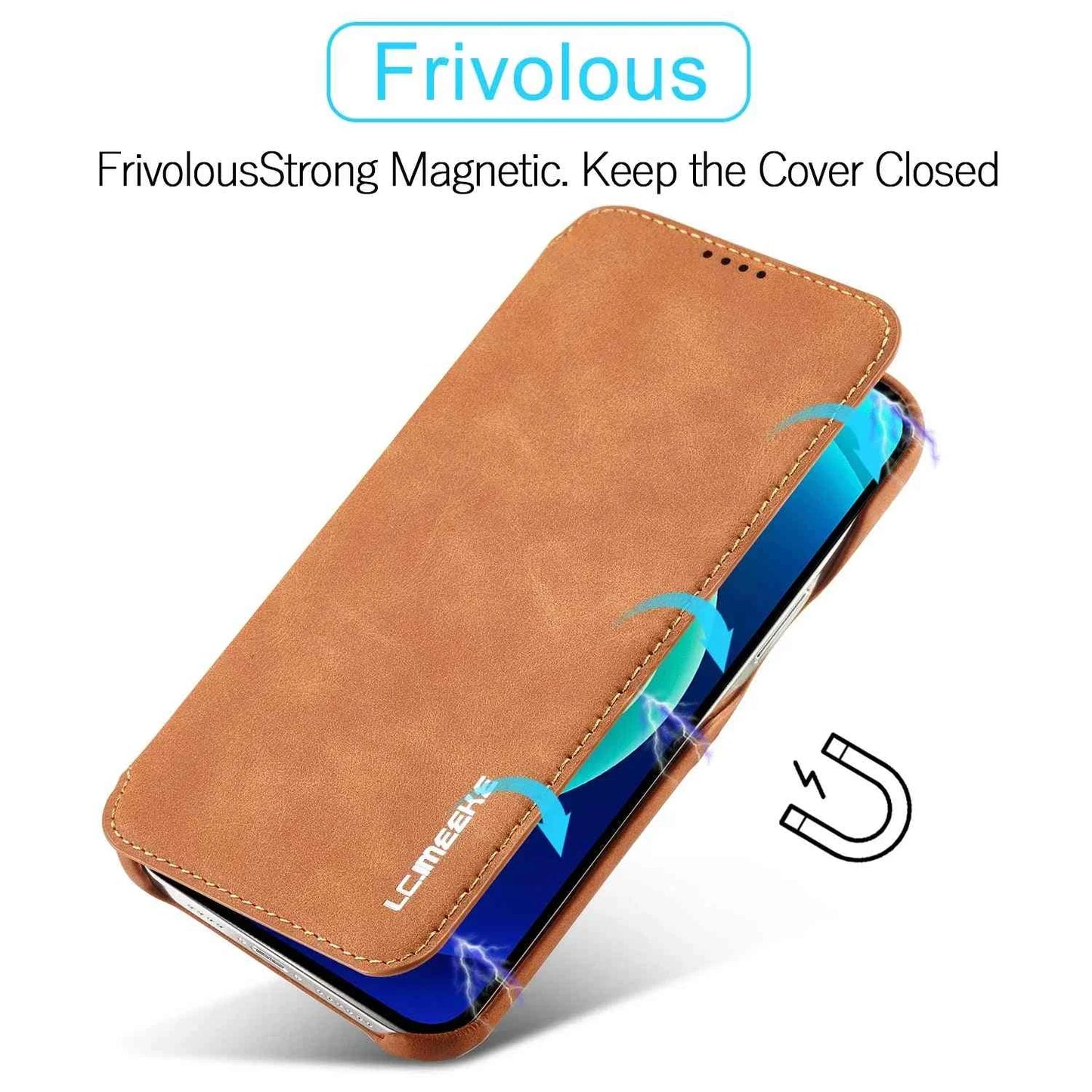 Leather Flip Wallet Case