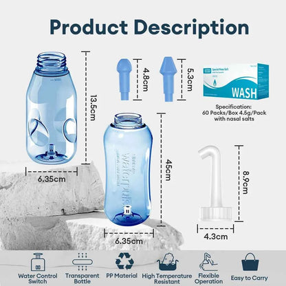 Nasal Irrigator Rinse Bottle