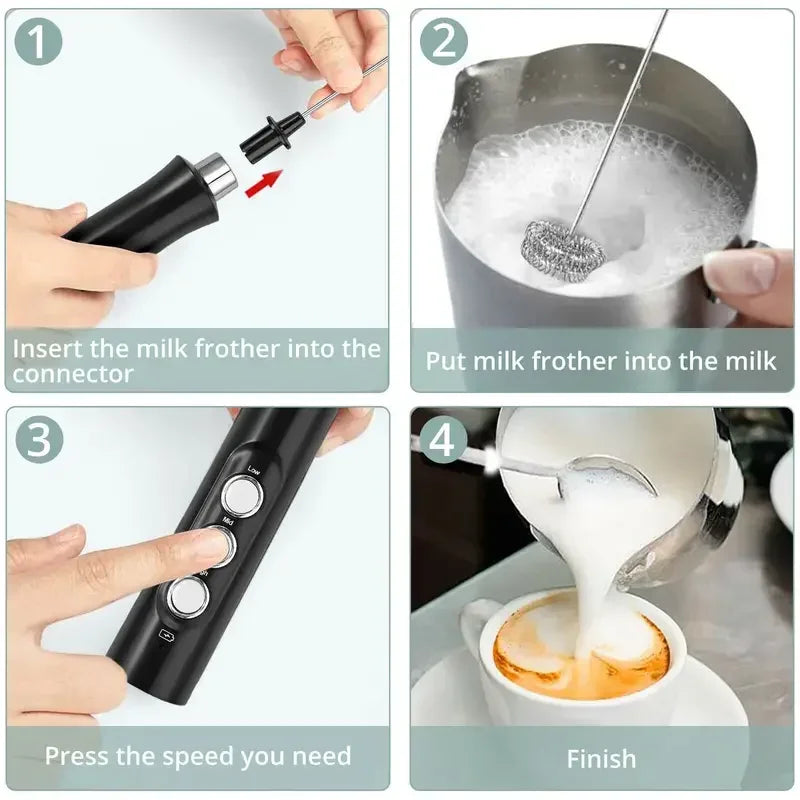 Wireless Milk Frother Rechargeable