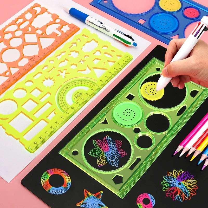 Spirograph Drawing Stencils Set